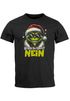 Herren T-Shirt Weihnachten Anti Weihnachtsshirt Grinch Nein Weihnachtsoutfit Männer Lustig Moonworks®preview