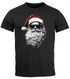 Herren T-Shirt Weihnachten Aufdruck Cooler Santa Weihnachtsmann Weihnachtsoutfit Männer XMAS Moonworks®preview