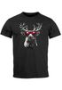 Herren T-Shirt Weihnachten Aufdruck Rentier Hirsch mit Sonnenbrille Weihnachtsshirt Männer Moonworks®preview