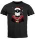 Herren T-Shirt Weihnachten Aufdruck Santa mit Sonnenbrille und Goldkette HoHoHo XMAS Moonworks®preview