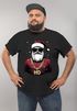 Herren T-Shirt Weihnachten Aufdruck Santa mit Sonnenbrille und Goldkette HoHoHo XMAS Moonworks®preview