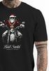 Herren T-Shirt Weihnachten Bad Santa Biker Style Motorrad HoHoHo Fashion Streetstyle Neverless®preview