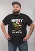 Herren T-Shirt Weihnachten Fun-Shirt Spruch lustig Merry You will be XMAS Moonworks®preview
