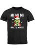 Herren T-Shirt Weihnachten Grinch Mimimi Halts Maul Spruch Weihnachtsmuffel Print Ugly XMAS Fun-Shirt Moonworks®preview