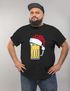 Herren T-Shirt Weihnachten lustig Bier Trinken Bierglas Weihnachtsmotiv Fun-Shirt Alkohol Moonworks®preview