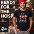 Herren T-Shirt Weihnachten Printshirt Weingläser Wein Comic Design Printshirt Weihnachtsoutfit Männer Moonworks®preview