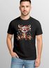 Herren T-Shirt Weihnachten Reniter Elch Comicstil XMAS Outfit Männer Moonworks®preview
