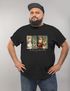 Herren T-Shirt Weihnachten Retro Design mit Schneemann Tannenbaum Santa Weihnachtsoutfit Moonworks®preview