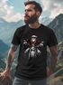 Herren T-Shirt Weihnachten Santa Biker Style Motorrad HoHoHo Fashion Streetstyle Neverless®preview