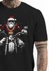 Herren T-Shirt Weihnachten Santa Biker Style Motorrad HoHoHo Fashion Streetstyle Neverless®preview