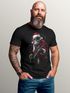 Herren T-Shirt Weihnachten | Santa mit Gitarre | Weihnachtsshirt lustig XMAS Outfit Mönner Moonworks®preview