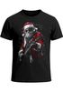 Herren T-Shirt Weihnachten | Santa mit Gitarre | Weihnachtsshirt lustig XMAS Outfit Mönner Moonworks®preview