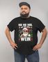 Herren T-Shirt Weihnachten Spruch Lustig Ho Ho Hol mir einen Wein Weihnachtsshirt Männer XMAS Moonworks®preview