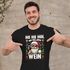 Herren T-Shirt Weihnachten Spruch Lustig Ho Ho Hol mir einen Wein Weihnachtsshirt Männer XMAS Moonworks®preview