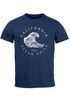 Herren T-Shirt Welle Wave California Ocean Drive Surf Summer Slim Fit Neverless®preview