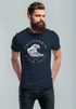 Herren T-Shirt Welle Wave California Ocean Drive Surf Summer Slim Fit Neverless®preview