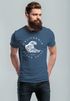 Herren T-Shirt Welle Wave California Ocean Drive Surf Summer Slim Fit Neverless®preview