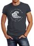 Herren T-Shirt Welle Wave California Ocean Drive Surf Summer Slim Fit Neverless®preview