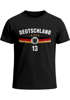 Herren T-Shirt Weltmeisterschaft Fußball WM Fußball-Sommer 2026 Trikot Frontprint und Backprint personalisiert mit Name Deutschlandshirt Moonworks®preview