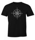 Herren T-Shirt Wind-Rose Kompass Segeln Moonworks®preview