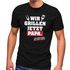 Herren T-Shirt Wir grillen jetzt Papa. Satzzeichen retten Leben! Geschenk Väter lustig Fun-Shirt Spruch lustig Moonworks®preview