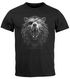 Herren T-Shirt Wolf mit Augenklappe Wikinger Nordmänner Mythologie Runen Fabeltiere Neverless®preview