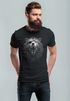 Herren T-Shirt Wolf mit Augenklappe Wikinger Nordmänner Mythologie Runen Fabeltiere Neverless®preview