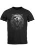 Herren T-Shirt Wolf mit Augenklappe Wikinger Nordmänner Mythologie Runen Fabeltiere Neverless®preview