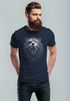 Herren T-Shirt Wolf mit Augenklappe Wikinger Nordmänner Mythologie Runen Fabeltiere Neverless®preview