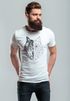 Herren T-Shirt Wolf Polygon Kunst Grafik Tiermotiv Printshirt Fashion Streetstyle Neverless®preview