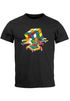 Herren T-Shirt Zauberwürfel 80er Jahre Retro Rubik Cube Fun-Shirt lustig Fun-Shirt Spruch lustig Moonworks®preview