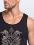 Herren Tank-Fenrir Wolf Vegvisir Wikinger Odin Schwert Runen Kompass nordische Mythologie Muscle Shirt Neverless®preview