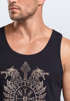 Herren Tank-Fenrir Wolf Vegvisir Wikinger Odin Schwert Runen Kompass nordische Mythologie Muscle Shirt Neverless®preview