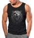 Herren Tank-Shirt Wolf mit Augenklappe Wikinger Nordmänner Mythologie Runen Fabeltiere  Muscle Shirt Neverless®preview