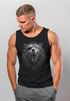 Herren Tank-Shirt Wolf mit Augenklappe Wikinger Nordmänner Mythologie Runen Fabeltiere  Muscle Shirt Neverless®preview