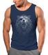 Herren Tank-Shirt Wolf mit Augenklappe Wikinger Nordmänner Mythologie Runen Fabeltiere  Muscle Shirt Neverless®preview