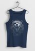 Herren Tank-Shirt Wolf mit Augenklappe Wikinger Nordmänner Mythologie Runen Fabeltiere  Muscle Shirt Neverless®preview