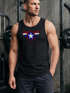 Herren Tank-Top Amerika Flagge Stern Roger Captain Muskelshirt Muscle Shirt Neverless®preview