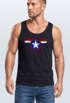 Herren Tank-Top Amerika Flagge Stern Roger Captain Muskelshirt Muscle Shirt Neverless®preview