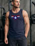 Herren Tank-Top Amerika Flagge Stern Roger Captain Muskelshirt Muscle Shirt Neverless®preview