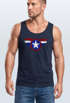 Herren Tank-Top Amerika Flagge Stern Roger Captain Muskelshirt Muscle Shirt Neverless®preview