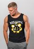 Herren Tank-Top Aufdruck Bee Happy Biene Blume Graffiti SchriftzugFashion Streetstyle  Muskelshirt Neverless®preview