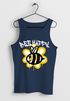 Herren Tank-Top Aufdruck Bee Happy Biene Blume Graffiti SchriftzugFashion Streetstyle  Muskelshirt Neverless®preview