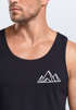 Herren Tank-Top Aufdruck Berg Wandern Polygon Design Print Outdoor Muskelshirt Neverless®preview