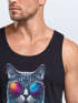 Herren Tank-Top Aufdruck Katze Cat Sommer Style Fashion Streetstyle Muskelshirt Muscle Shirt Neverless®preview