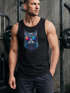 Herren Tank-Top Aufdruck Katze Cat Sommer Style Fashion Streetstyle Muskelshirt Muscle Shirt Neverless®preview