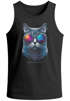 Herren Tank-Top Aufdruck Katze Cat Sommer Style Fashion Streetstyle Muskelshirt Muscle Shirt Neverless®preview