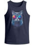 Herren Tank-Top Aufdruck Katze Cat Sommer Style Fashion Streetstyle Muskelshirt Muscle Shirt Neverless®preview