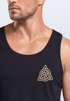 Herren Tank-Top Aufdruck Logo Wikinger nordische Mythologie Wotansknoten Valhalla Muskelshirt Neverless®preview