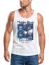 Herren Tank-Top Aufdruck Malibu Beach California Surf Classic Sonne Sommer Palmen Vintage Muskelshirt Muscle Shirt Neverless®preview